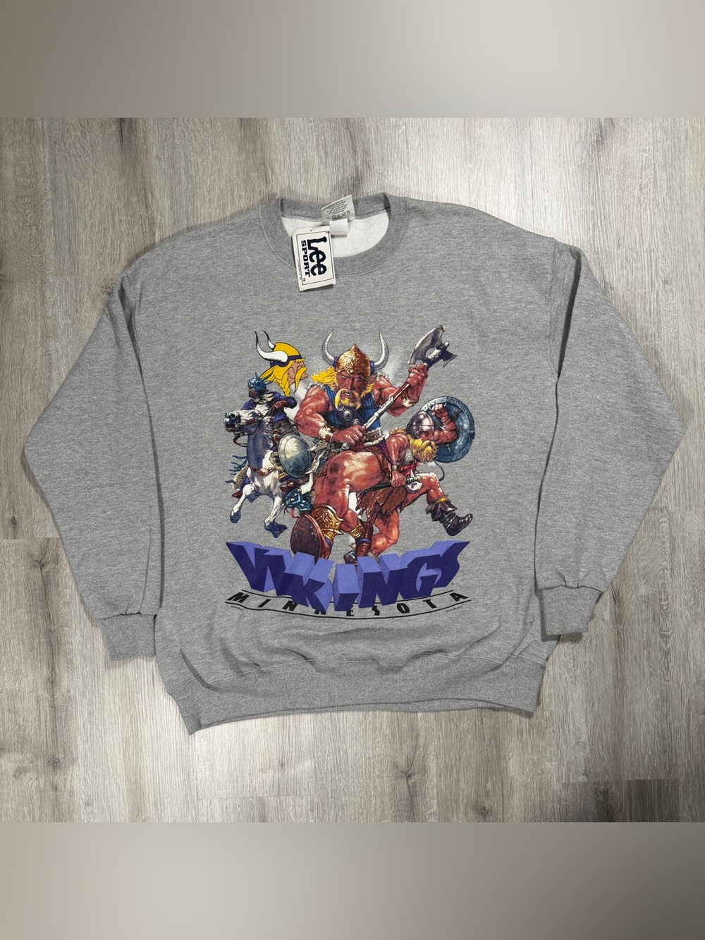 Vintage 1996 Minnesota Vikings Lee Sport Sweatshirt XL NWT